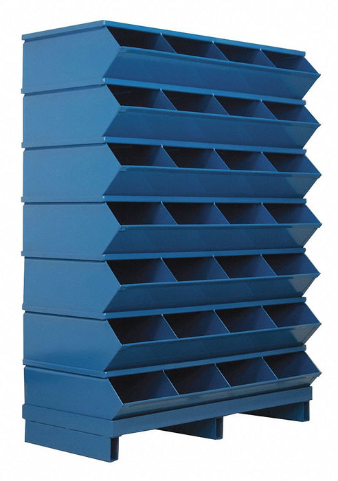 Sectional Bin Unit 28 Blue 50-7/8 in H
