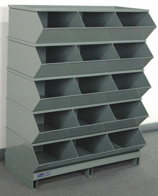 Sectional Bin Unit 15 Gray 46-7/8 in H