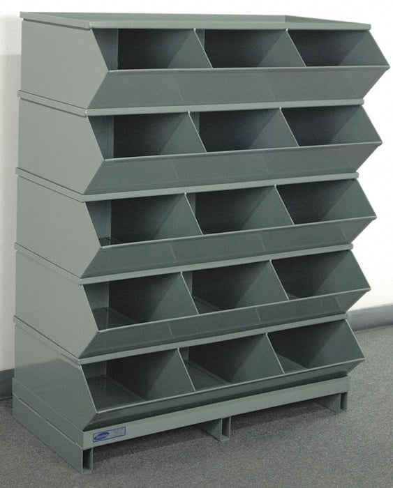 Sectional Bin Unit 15 Gray 46-7/8 in H