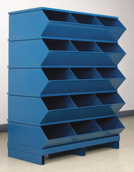 Sectional Bin Unit 15 Blue 46-7/8 in H