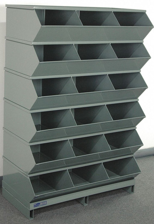 J4638 Sectional Bin Unit 18 Gray 55-3/4 in H