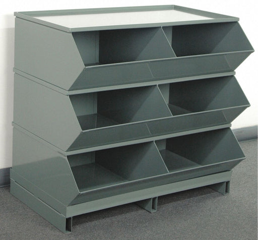 Sectional Bin Unit 6 Gray 35-1/8 in H