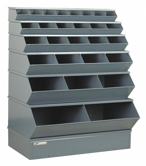 Sectional Bin Unit 28 Gray 53 in H