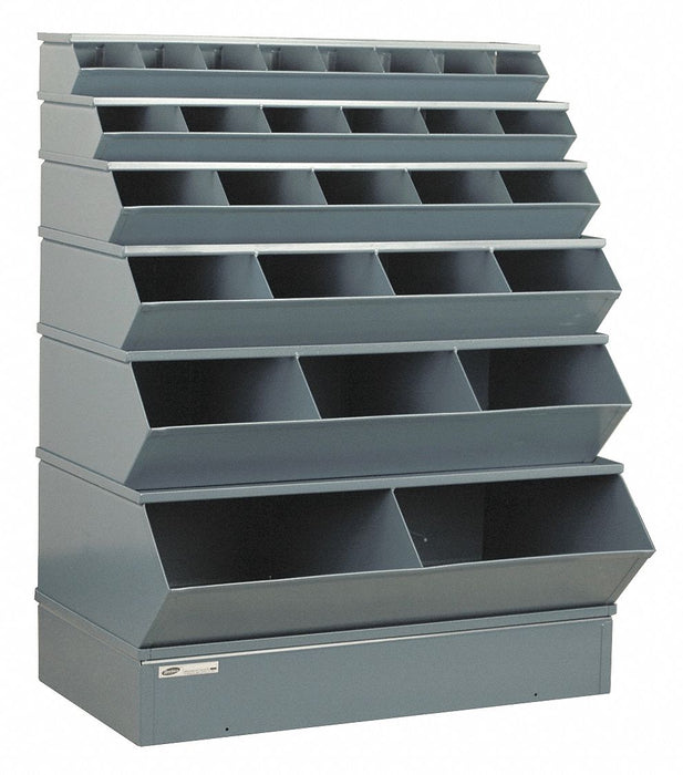 Sectional Bin Unit 28 Gray 53 in H