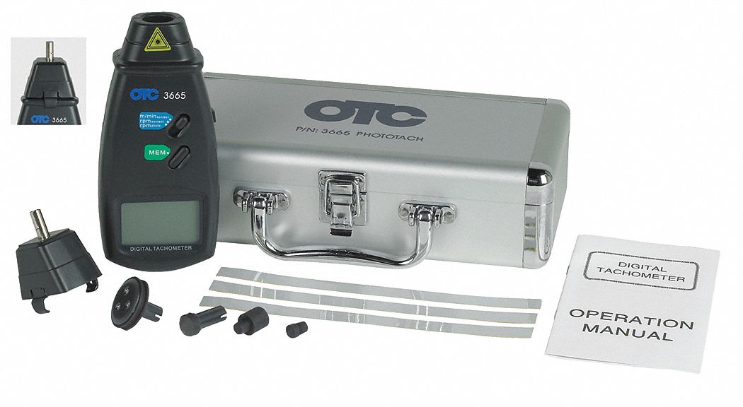 Tachometer +/-0.2% RPM Acc LCD