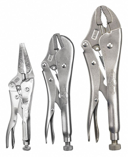 Locking Plier Sets Plain Grip 3 Pcs