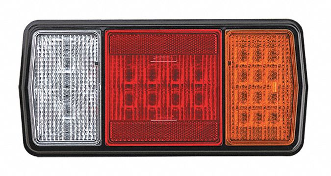 Stop/Turn/TailLight Rectangula Amber Blk