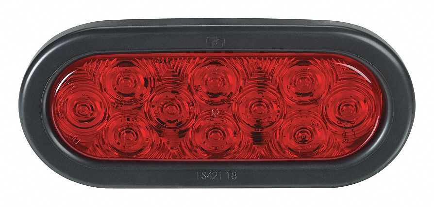 Stop/Turn/Tail Light Oval Red 6-3/8 L