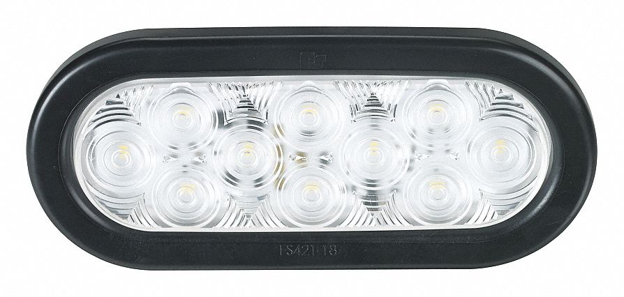 Back Up Lamp Oval Clear 6-3/8 L