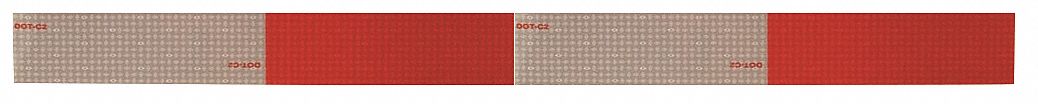 Reflective Tape Red/White 24 in.L 2 in.W