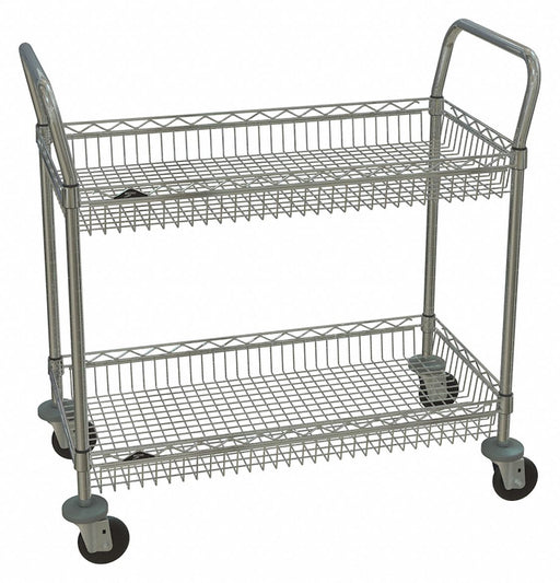 Wire Basket Cart Chrome 39in.H x 36in.L