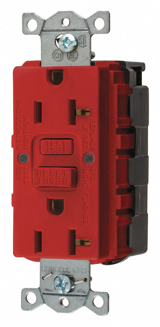GFCI Rceptcle Commer. Red 20A 1 HP