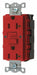 GFCI Recept Red 20 A GFCI 2P3W Back 1PK