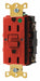 GFCI Receptacle 15A 125VAC 5-15R Red