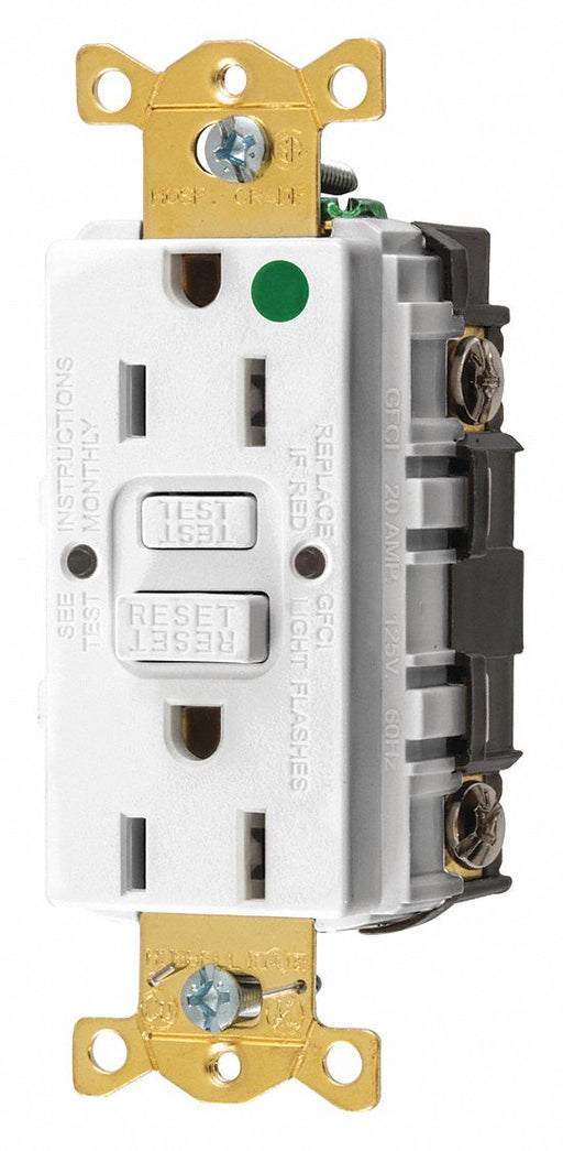 GFCI Receptacle 15A 125VAC 5-15R White