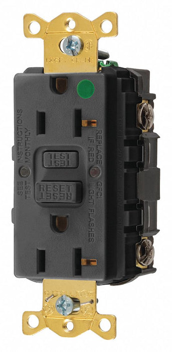 GFCI Receptacle 20A 125VAC 5-20R Black