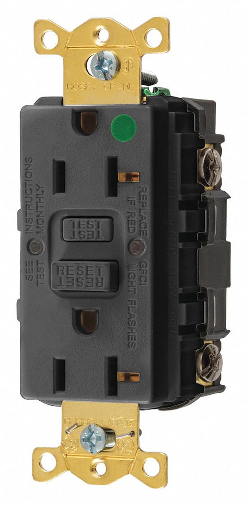 GFCI Receptacle 20A 125VAC 5-20R Black