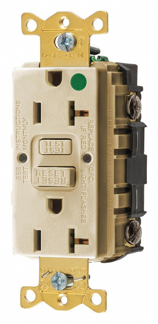 GFCI Receptacle 20A 125VAC 5-20R Ivory
