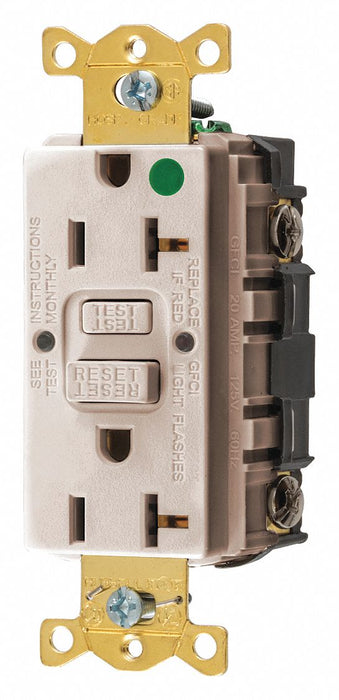 GFCI Rceptcle Hspital Lgt Almnd 20A 1HP