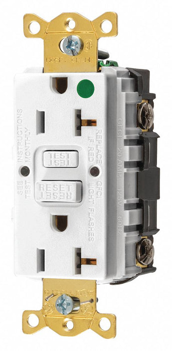 GFCI Receptacle 20A 125VAC 5-20R White