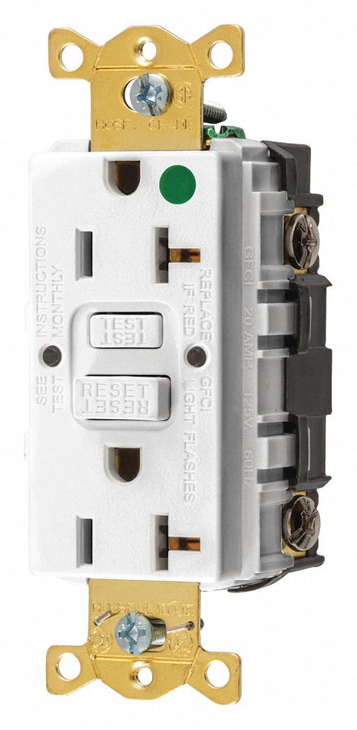 GFCI Receptacle 20A 125VAC 5-20R White