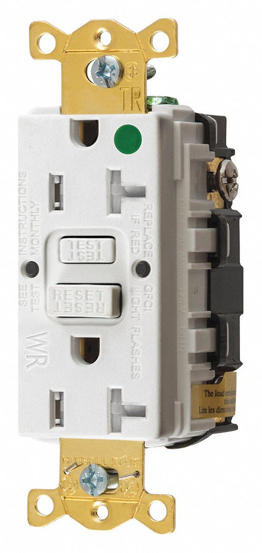 GFCI Receptacle 20A 125VAC 5-20R White