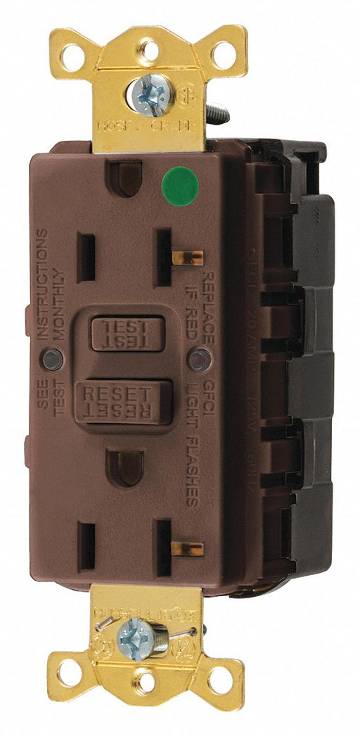GFCI Rceptcle Hspital Brwn 20A 1 HP