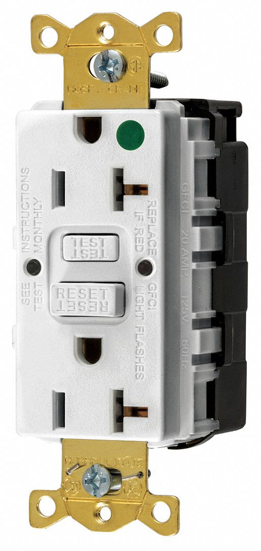 GFCI Rceptcle Hspital Wht 20A 1 HP