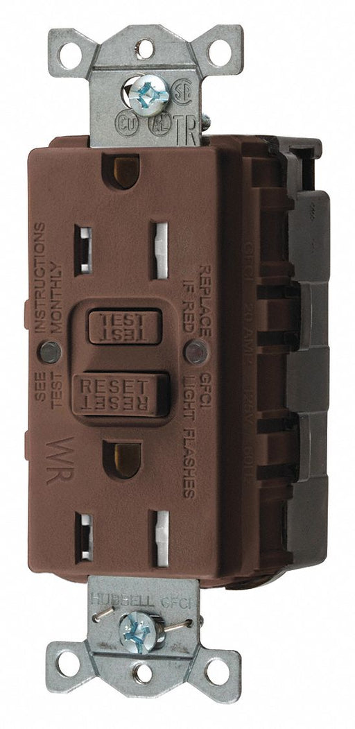 GFCI Rceptcle Commer. Brwn 15A 0.5 HP