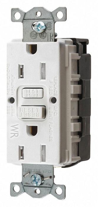 Recept Wht 15 A GFCI 2P3W Back Side 1PK