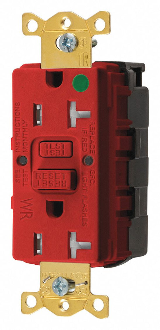 GFCI Rceptcle Hspital Red 20A 1 HP