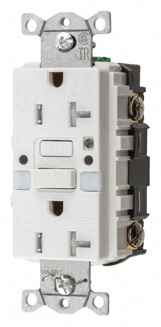 GFCI Rceptcle Commer. Wht 20A 1 HP
