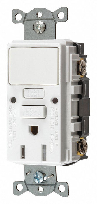 GFCI Receptacle White 2P Duplex