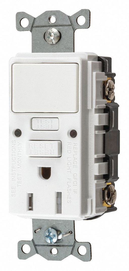 GFCI Receptacle White 2P Duplex