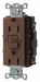 GFCI Receptacle 15A 125VAC 5-15R Brown