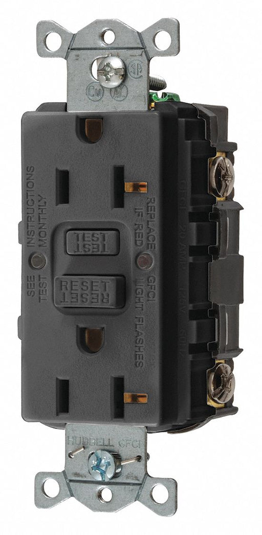 GFCI Receptacle 20A 125VAC 5-20R Black