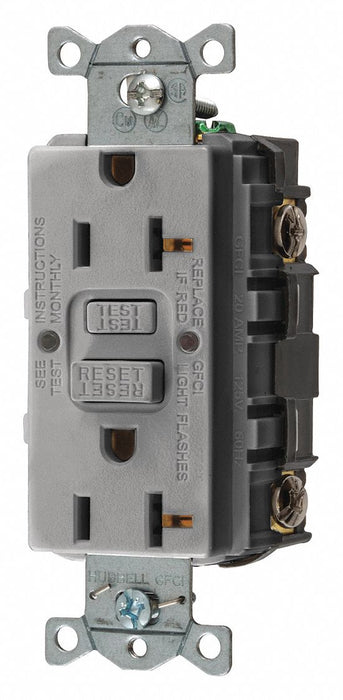 GFCI Receptacle 20A 125VAC 5-20R Gray