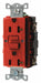 GFCI Receptacle 20A 125VAC 5-20R Red