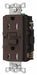 GFCI Receptacle 15A 125VAC 5-15R Brown