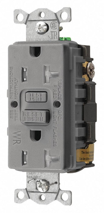 GFCI Receptacle 20A 125VAC 5-20R Gray