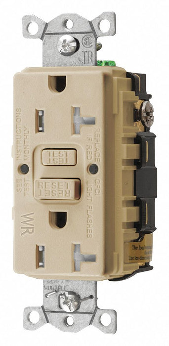 GFCI Receptacle 20A 125VAC 5-20R Ivory