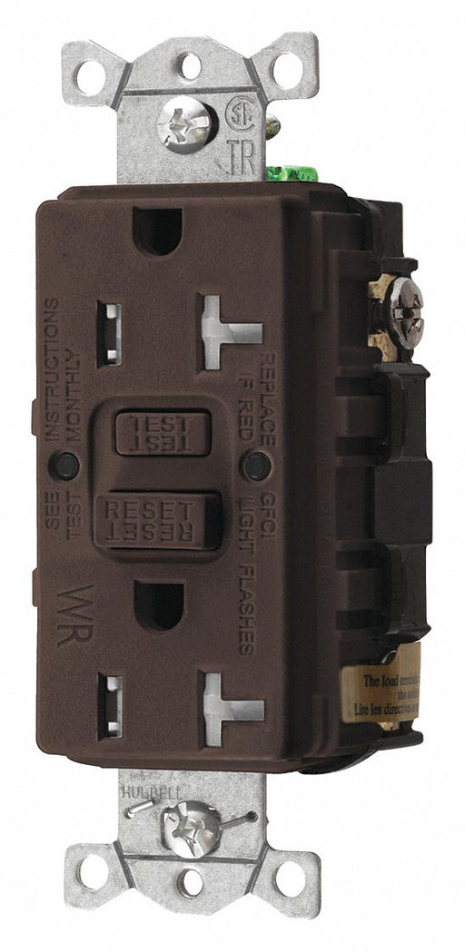 GFCI Receptacle 20A 125VAC 5-20R Brown
