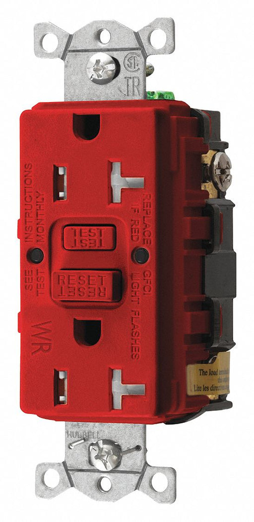 GFCI Receptacle 20A 125VAC 5-20R Red