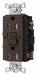 Recept Brown 15 A GFCI 2P3W Bk Sd 1PK