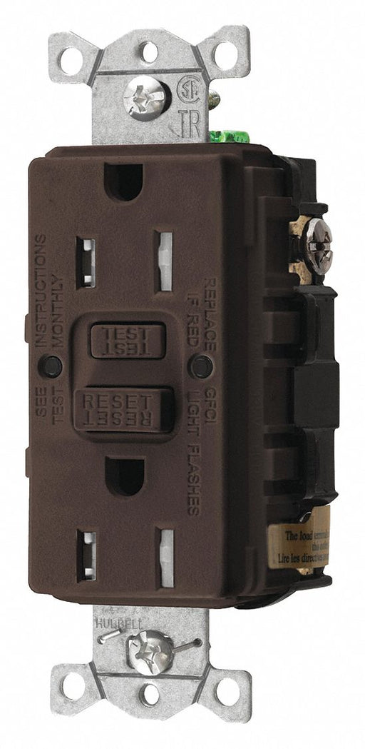 GFCI Rceptcle Commer. Brwn 15A 0.5 HP
