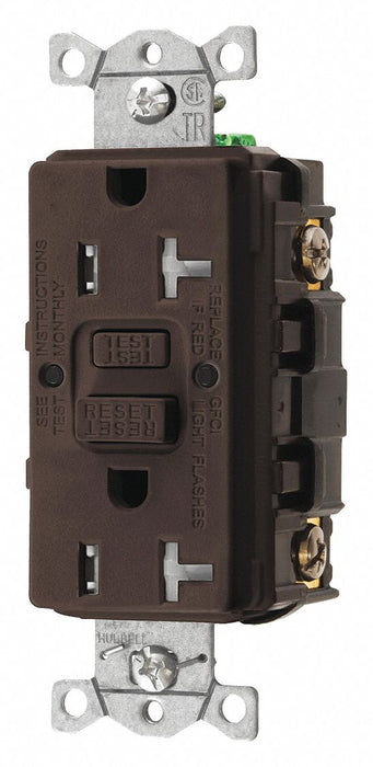 GFCI Rceptcle Commer. Brwn 20A 1 HP