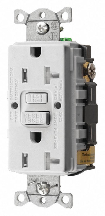 GFCI Rceptcle Commer. Wht 20A 1 HP