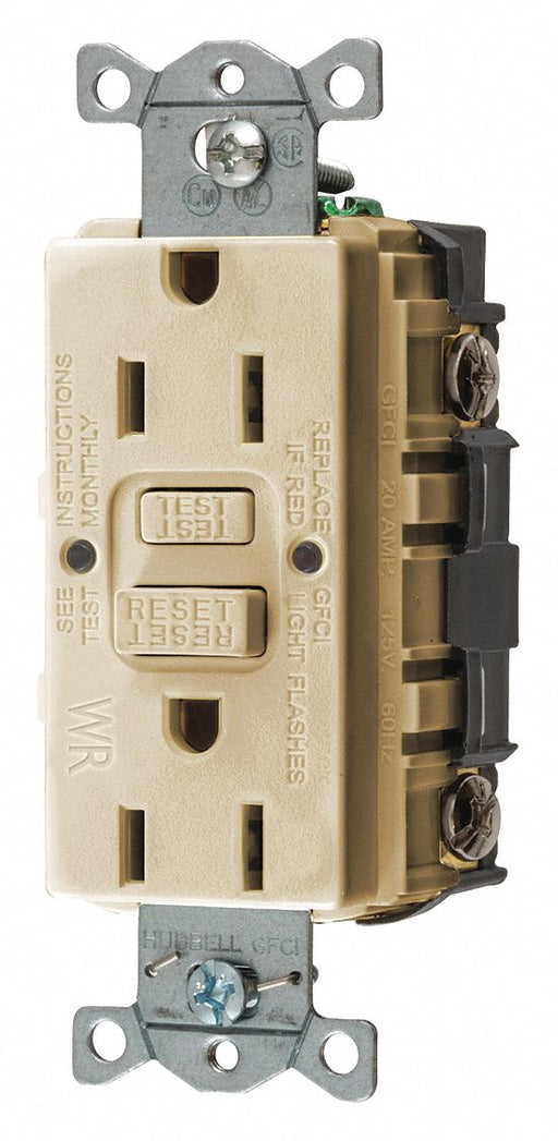 GFCI Rceptcle Commer. Ivry 15A 0.5 HP