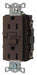 Recept Brown 15 A GFCI 2P3W Bk Sd 1PK