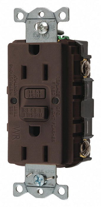 GFCI Rceptcle Commer. Brwn 15A 0.5 HP